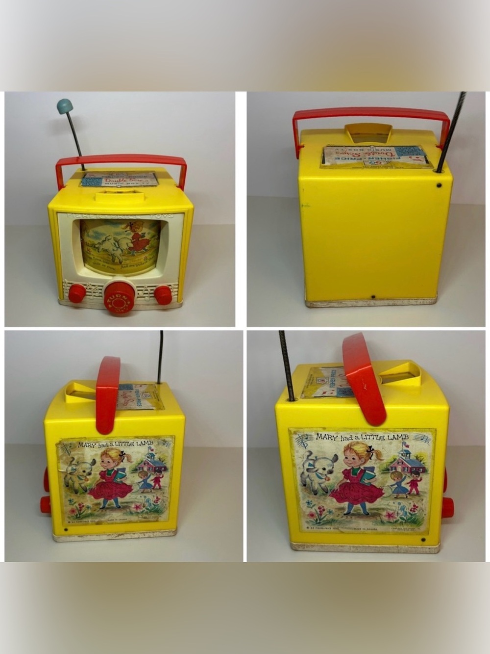 FISHER-PRICE - “MARY HAS A LITTLE LAMB” TELEVISION SET - VINTAGE 1965 - WORKING!
